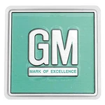 Oer PD8000 "gm Mark Of Excellence" Aqua Embossed Door Deflector Decal Emblem. Fixed Price $12.22.