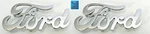 Pair (2) Chrome Ford Script Emblems W/ Mounting Studs (licensed). Fixed Price $24.99.