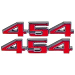Front Fender Emblems With Clip 454 1970-72 Chevrolet Camaro Chevelle 2PC. Fixed Price $64.00.