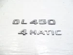 Mercedes X166 GL450 Emblem Set, On Trunk Lid 4MATIC. Fixed Price $29.99.