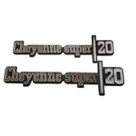 Chevrolet Cheyenne Super 20 Emblems Pair 1973-1976 Oem Chevy 6273133. Fixed Price $59.00.