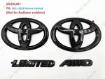 Overlay Gloss Black Front Rear Toyota Logo Limited Awd Emblem 2011-2018 Sienna. Fixed Price $79.80.