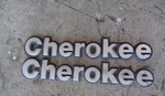 84-01 Jeep Cherokee Xj Fender Emblem Badge 7.75 Inch Metal Oem Factory Aluminum. Fixed Price $25.00.