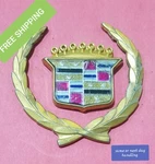 BIN24 Cadillac Deville Dts Gold 3/8 Wreath Emblem Fits Many Oe Cracked Crest. Fixed Price $21.99.
