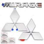 Set Chrome Front Tailgate Logo Emblem Grille Fits Mitsubishi Mirage 2019 2021. Fixed Price $76.17.