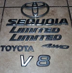 2002 Oem Toyota Sequoia Limited Badge Emblem Set. Fixed Price $80.00.