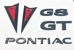 2008 2009 Pontiac G8 Gt Front Rear Arrow Emblems Trunk Badges Kit Black! 08-09. Fixed Price $109.95.