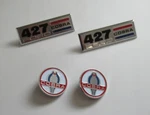 427 Shelby Cobra Roadster New Fenders, Hood & Trunk Lid Emblem Set. Fixed Price $119.80.