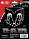Chrome Ram Head And Script Decals - 4"X4" & 5"X1" Two Windows, Doors. Fixed Price $10.29.