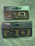 1966 Chevy Truck C20 Fender Emblems (one Pair) Original Oem Gm Part# 3874042. Fixed Price $180.00.