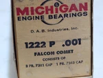 1-MAIN Bearing Set +001 Over 144 Ci, 170 200 196O-1965 Ford Falcon/comet. Fixed Price $40.00.