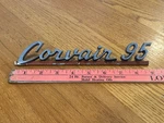 1961-64 CORVAIR-95 Original Lh Emblem Name Plate Badge 3784665 W/ Studs. Fixed Price $79.00.