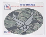 Mitchell Profit Co Silver Air Force Emblem Abu Background 6X4" Oval Auto Magnet. Fixed Price $12.99.