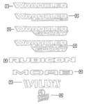 Genuine Mopar Front Fender Decal 6DZ07CA1AB. Fixed Price $12.00.