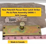 New Peterbilt Paccar Door Latch Striker Pin & Plate Assembly 04006-1 Nos. Fixed Price $74.99.