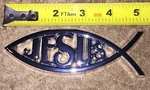 Jesus Fish Car Chrome 3D Plastic Abs Emblem Religious Christian Symbol. Fixed Price $6.99.