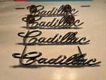1962 1963 1964 Cadillac Deville Eldorado Fleetwood Front Grille Script **read**. Fixed Price $109.99.