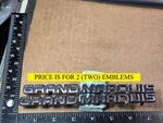 (2) Mercury Grand Marquis Circa 89 Sail Panel Roof Emblems E8MB 54291 B62 6006. Fixed Price $25.00.