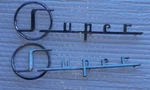 1956 Buick Super 1/4 Emblem Scripts 1167054 Pair Oem. Fixed Price $174.50.