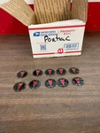 Lot Of 10 Nos Vintage Pontiac Symbol Emblems Logos Ornaments Badges Center Caps. Fixed Price $23.99.