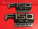 WB165 98 03 Ford Truck F150 Fender Emblems Pair F-65B-16B114-AB Triton V8 Oem. Fixed Price $26.99.