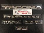 Toyota 05-15 Tacoma Prerunner Chrome Tail Gate Emblems (set Of 5) Genuine Oem. Fixed Price $143.21.