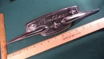 CF62 Pontiac Hood Nose Emblem Vntge 1949 #511667 Chieftian Silver Streak. Fixed Price $99.99.