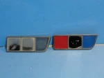 (2) Used Grille Emblems 1963 Studebaker Hawk # 1353530 & 1360157. Fixed Price $12.00.