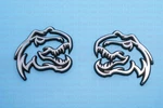 Dinosaur T-rex Emblem Fits Dodge Ram Trx Logo 1500 3.25"X2.75" Chrome Black. Fixed Price $48.89.