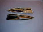 Nos Mopar 1960 Plymouth Belvedere Quarter Panel Ornaments. Fixed Price $180.00.
