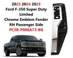 New Oem 2023 24 2025 Ford F350 Sd Limited Right Fender Vent Emblem PC3BP000A72BG. Fixed Price $75.00.
