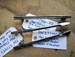 1960 Oldsmobile Front Fender Chevron Pieces. 577492 Rh 577490 577493 Lh. Pc. Fixed Price $65.00.