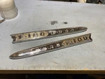 1961 1962 Ford Truck F-100 Emblems Original Hood Side Ornaments. Fixed Price $145.00.