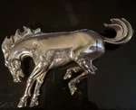 Vintage Ford Bronco Chrome Horse Emblem Very Nice Kbc 800410 EOTB-16C 144-AA. Fixed Price $50.00.