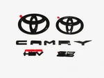 New Toyota 2025+ Camry Hybrid Awd Hev Gloss Black Emblem Overlay Kits Set. Fixed Price $59.85.