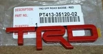 Oem Toyota Trd Red Metal Emblem PT413-35120-02. Fixed Price $49.99.