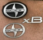 2004 2005 2006 Scion Xb Rear Gate Hatch Emblem Logo Grile Badge Symbol Set Of 3. Fixed Price $49.99.
