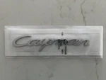 Cayman Porsche Decklid Badge Matte Silver Oem Part. Fixed Price $45.00.