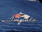 1961 1962 Chevrolet Impala Quarter Panel Nameplate And Flag Ornament. Fixed Price $75.00.