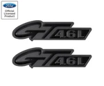 1996-1998 Mustang Gt 4.6L Two Tone Gloss & Matte Black Fender Side Emblems Pair. Fixed Price $31.50.