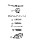 Genuine Mopar Hurricane Nameplate Left 68725545AA. Fixed Price $28.77.