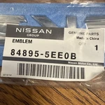 Genuine Nissan 2020-2023 "versa" Nameplate 84895-5EE0B. Fixed Price $59.99.