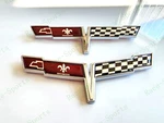 2PC Chrome Front Nose Rear Gas Lid Crossed Flag Emblem Badge 1981 C3 Corvette. Fixed Price $44.80.