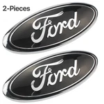Black & Chrome 2005-2014 Ford F150 Front Grille/ Tailgate 9 Inch Oval Emblem 2PC. Fixed Price $31.50.