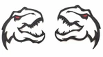 T-rex Emblems For Trx Ram 1500 Fender Badge Hellcat Style Head Red Trex Eyes New. Fixed Price $23.99.