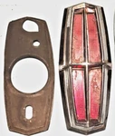 1972 Ford Lincoln Mark Rear Trunk Lid Key Opening Emblem D2LB-654360 00AA. Fixed Price $30.00.