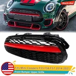 For 14-21 Bmw Mini Cooper F55 F56 F57 Gp Style Gloss Black Red Trim Front Grille. Fixed Price $149.78.