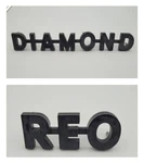 Vintage Diamond Reo Emblem/badge/nameplate Big Rig Semi Truck White Motor Co. Fixed Price $159.99.