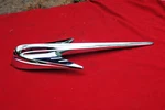 49 50 Packard Nos Hood Molding With Ornament Show Quality # 394755 Must See. Fixed Price $298.00.