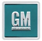 For 1964-67 "gm Mark Of Excellence" Door Deflector Decal; Embossed; Aqua; Each. Fixed Price $52.77.